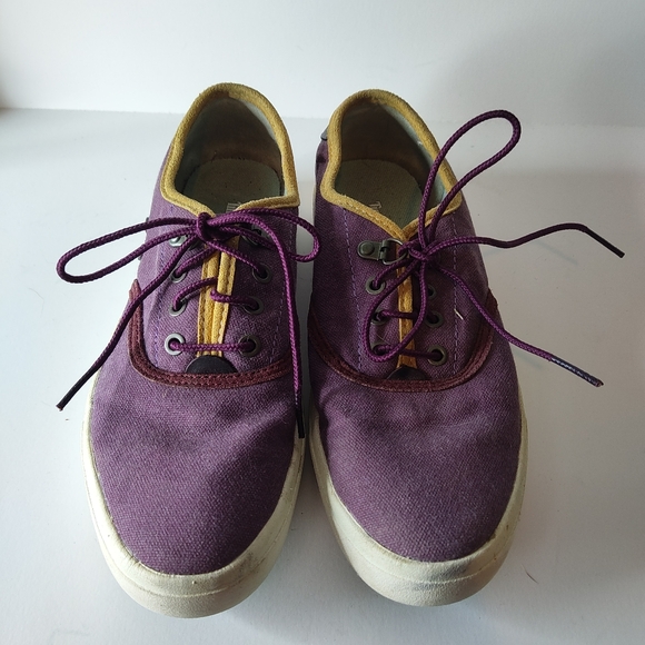 Timberland Shoes - Timberland women’s Casual Canvas Sneakers – Purple / Mustard Trim – Size 6